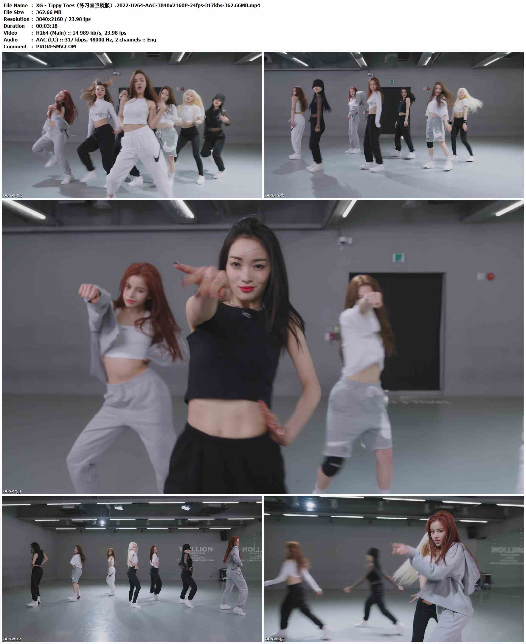 XG - Tippy Toes（练习室运镜版）.2022-H264-AAC-3840x2160P-24fps-317kbs-362.66MB官方MV_高清MV